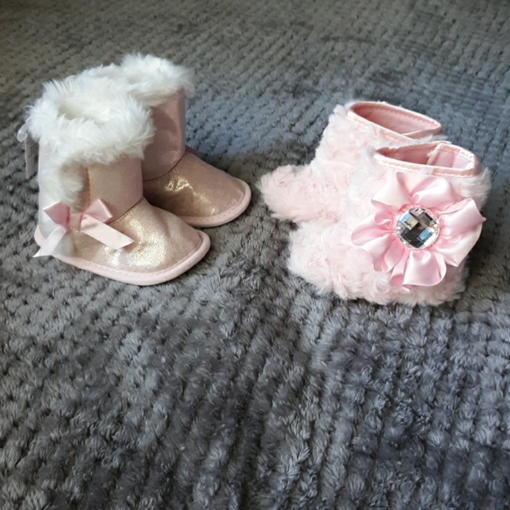 Pink baby boots